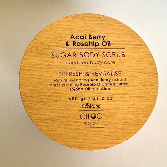 Ciroa Açaí Berry & Rosehip Oil Sugar Body Scrub Refresh & Revitalize 21.2 Oz - Picture 5 of 5
